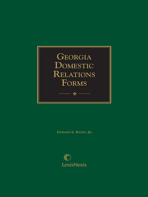 cover image of Georgia Domestic Relations Forms